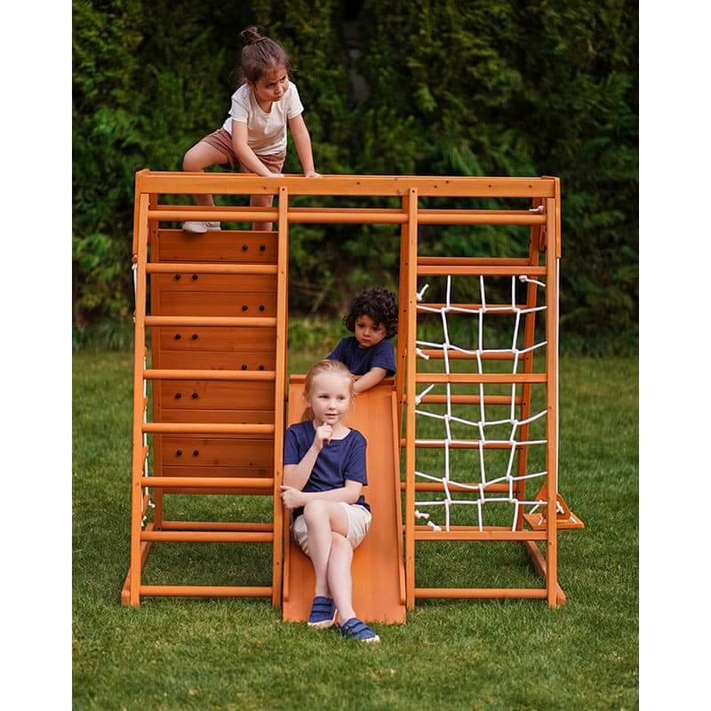 magnolia_outdoor_and_indoor_real_wood_7_in_1_playset_front_with_kids