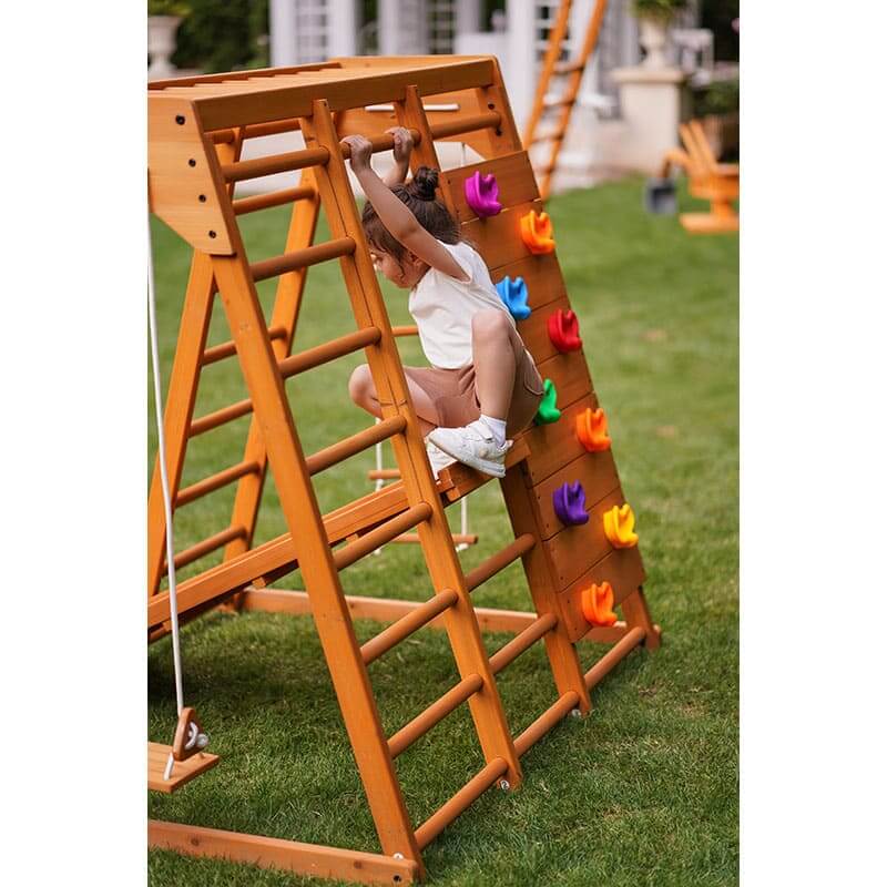 magnolia_outdoor_and_indoor_real_wood_7_in_1_playset_side_angle_with_kids