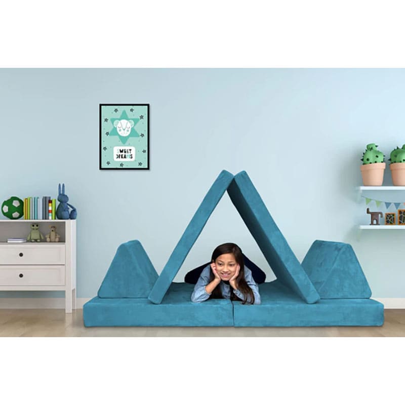 mod_blox_6_piece_soft_furniture sofa fort_turquoise_girl_playing