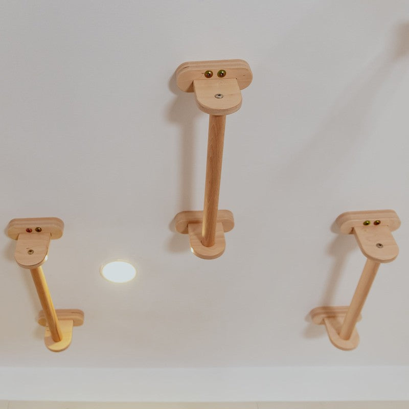 Monkey Bars Kit – underside of a ceiling-mounted short bar