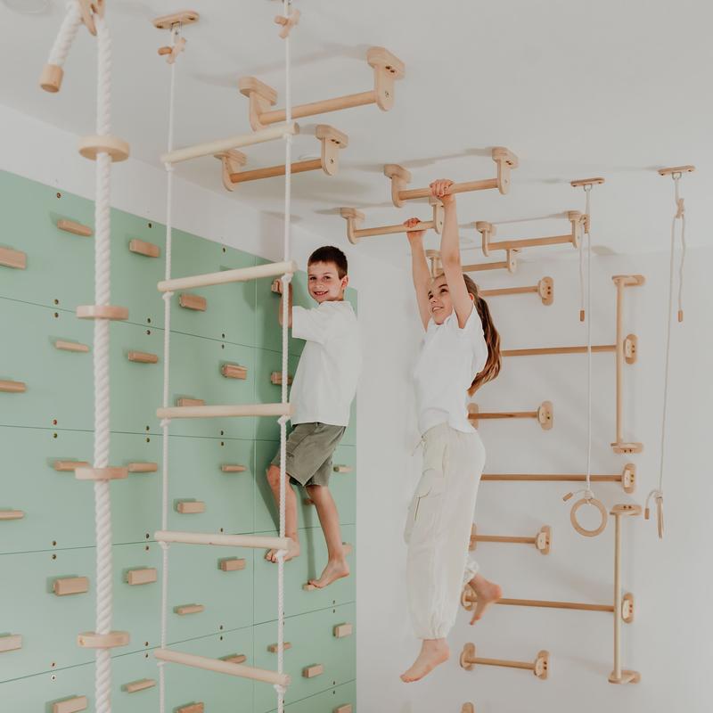 Monkey Bars Kit – kids hanging from overhead bars