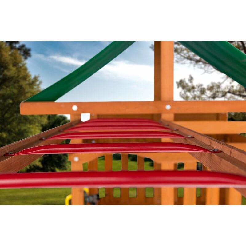 monkey bar rungs in red
