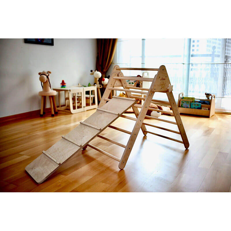 Montessori Climbing Set - Pikler Triangle, Climbing Arch & Ramp ...