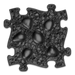 Black Dino Eggs Soft textured tile from the Muffik Tots Vision Puzzle Set