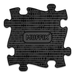 Black Muffik Soft textured tile from the Muffik Tots Vision Puzzle Set