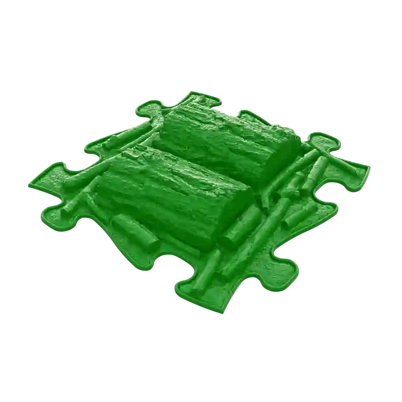 Green Logs Firm textured tile from the Muffik Sensory Childrens Playmat