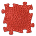 Red Coast Soft textured tile from the Muffik Tots Vision Puzzle Set