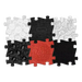 Muffik Tots Vision Puzzle Set with six black white and red sensory mats