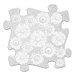 White Meadow Soft textured tile from the Muffik Tots Vision Puzzle Set