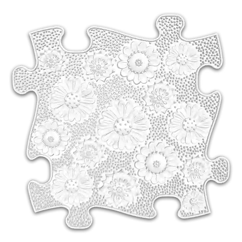 White Meadow Soft textured tile from the Muffik Tots Vision Puzzle Set