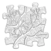 White Roots Soft textured tile from the Muffik Tots Vision Puzzle Set