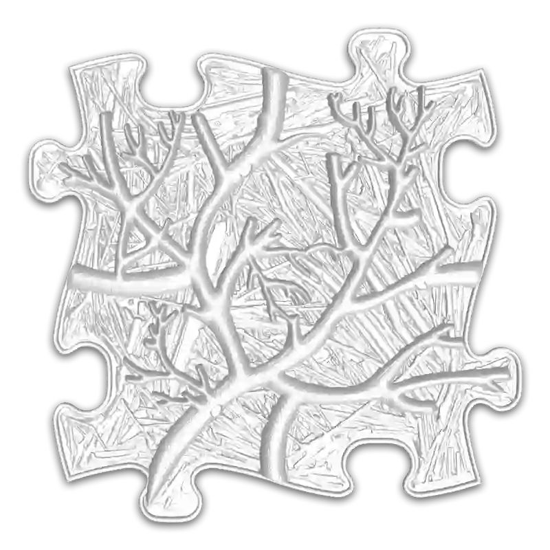 White Roots Soft textured tile from the Muffik Tots Vision Puzzle Set