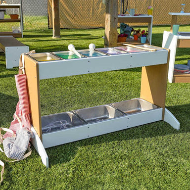 outdoor potion station with sensory play items