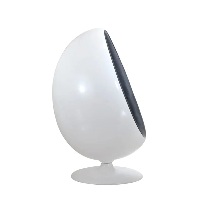 Oval Serenity Pod - Gray - side view of the enclosed egg shape