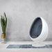 Oval Serenity Pod - Gray - pod displayed beside a wall