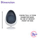 Oval Serenity Pod - Gray - manufacturer size diagram and age marking