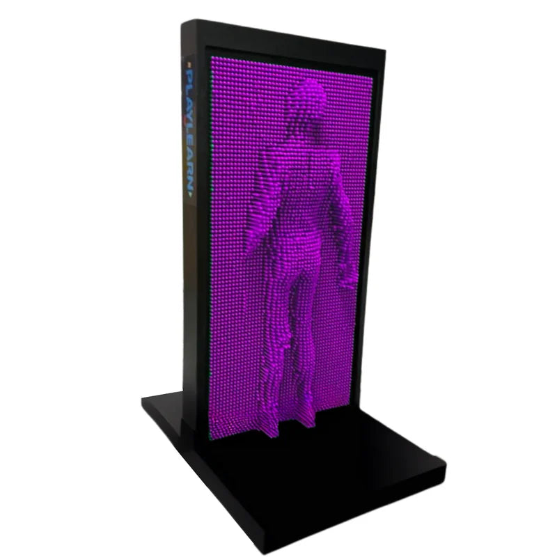 Pin Art Wall Lifesize 7.5ft - Purple - purple pin surface with a full body impression