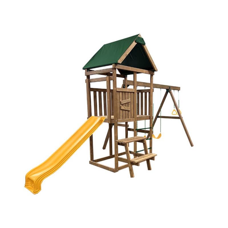 PlayStar Canyon Freedom Fort Swing Set – front angle view