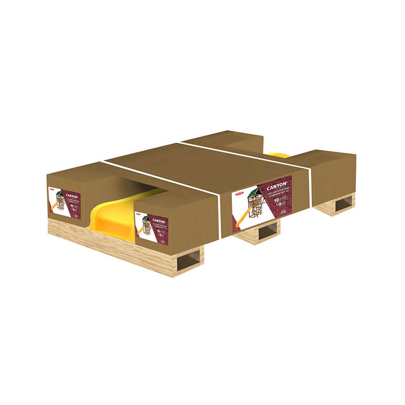 PlayStar Canyon Freedom Fort Swing Set – shipping box and packaging