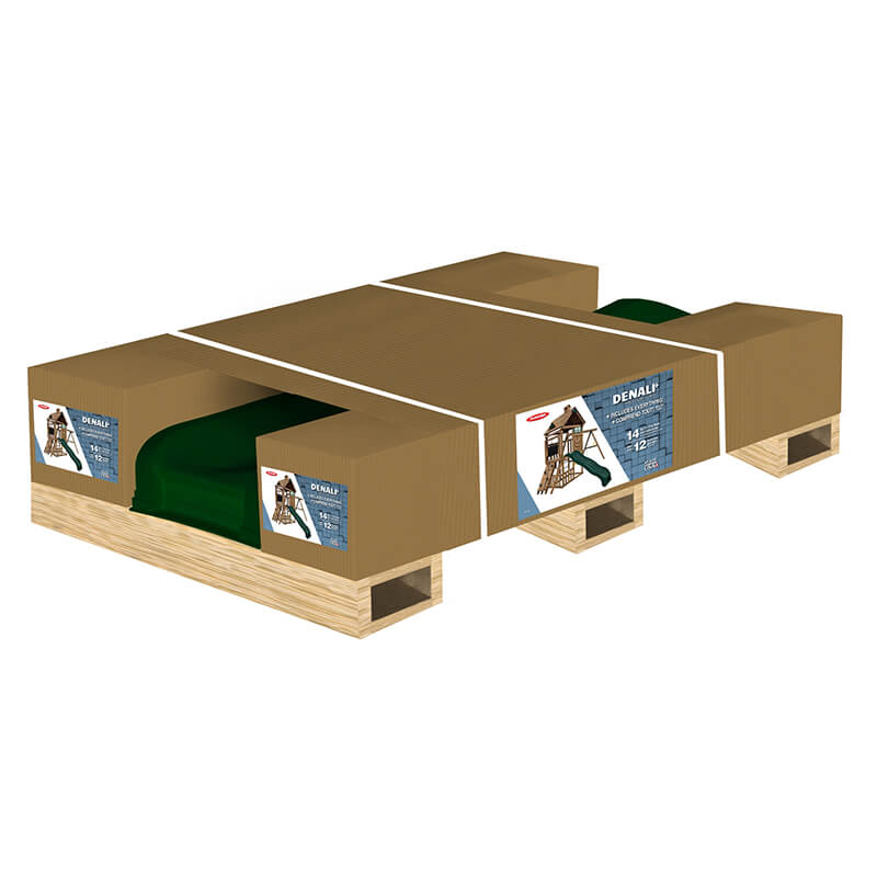 PlayStar Denali Freedom Fort Swing Set – shipping box and packaging