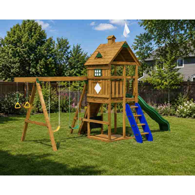 Playstar Legacy Bronze Playset BIY Kit in a residential backyard