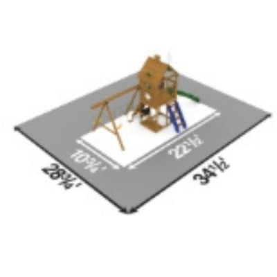 Playstar Legacy Bronze Playset BIY Kit dimensions and recommended safety zone