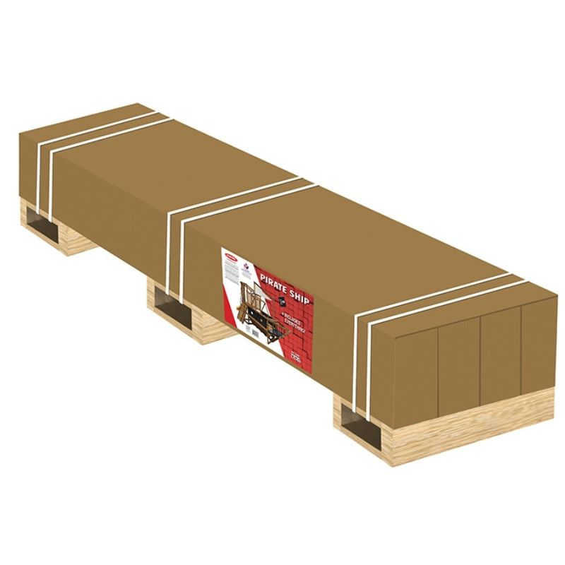 PlayStar Pirate Ship Swing Set RTA Kit – packaged components for ready-to-assemble delivery