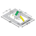 PlayStar Varsity Bronze Wooden Playset – safety zone and playset footprint diagram