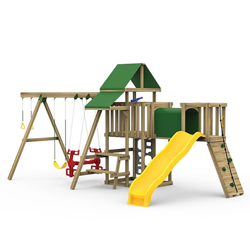 PlayStar Varsity Silver wooden playset front angle