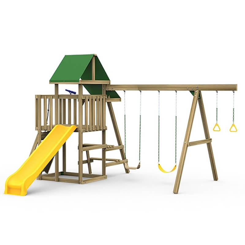 PlayStar Varsity Starter wooden playset rear angle