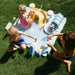 Smol Pool Day Water Table with waterslide, diving platforms, umbrellas, palm trees, and mini figures