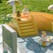 Smol Pool Day Water Table waterslide and umbrella waterfall feature connected for splash play