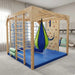 Sensis™ Active Sensory Integration System - movement frame in a room with blue mats and additional swings shown