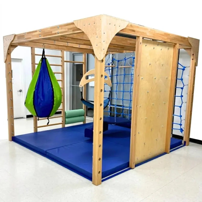 Sensis™ Active Sensory Integration System - frame with monkey bars, ladder and climbing wall