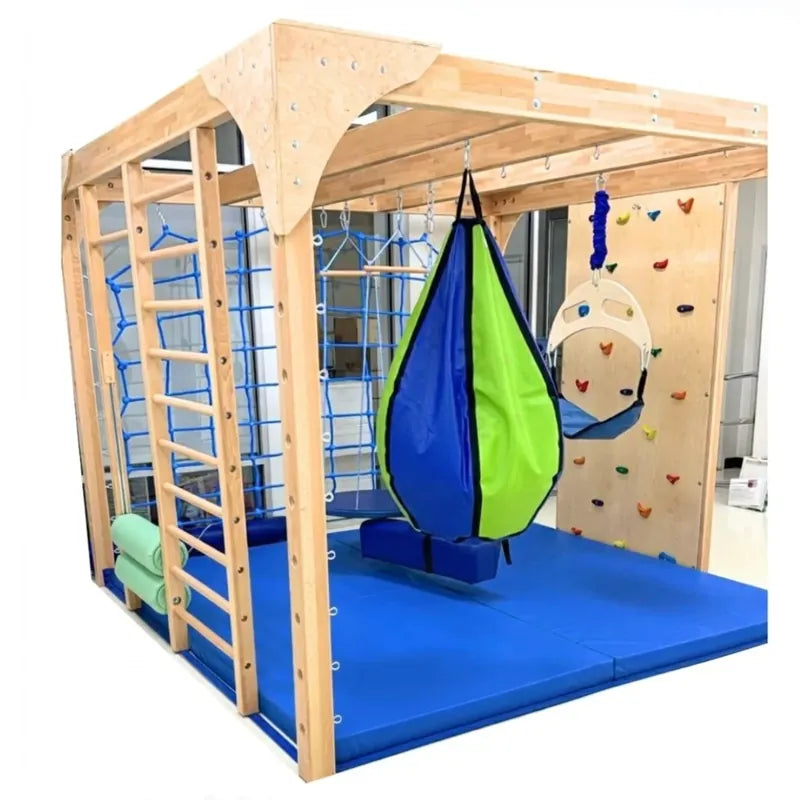 Sensis™ Active Sensory Integration System - opposite view of the frame with blue mats