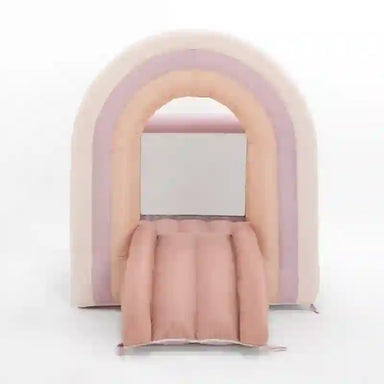 Smol Rainbow Pink Bounce House 6 x 6 size on a studio background