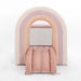 Smol Rainbow Pink Bounce House 6 x 6 size on a studio background