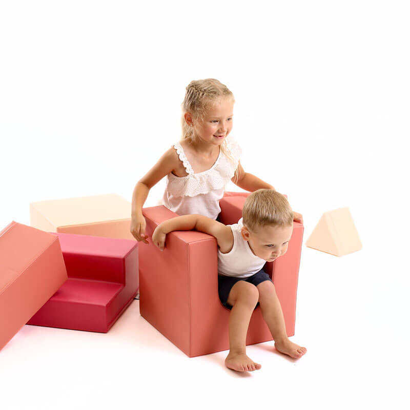 soft_play_set_castle_pink_boy_and_girl_sitting