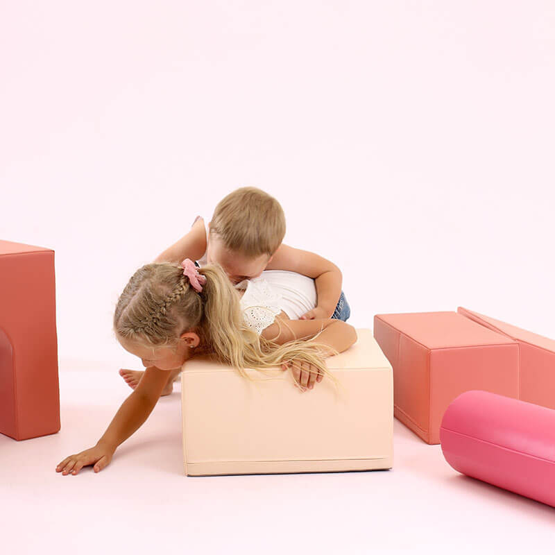 soft_play_set_castle_pink_kids_rolling