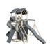 summit amish made playset for climbing almond gray front left