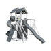 summit amish made playset for climbing white gray front left
