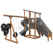 super 59 sports tower vinyl playset chestnut wood gray back left
