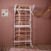 Swedish Wall Gym Set with Accessories – white and natural wood wall ladder with accessories