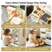 Tiny Land® BistroSwitch Play Kitchen – Cream kitchen collage of pretend washing, prep, baking and cleanup