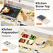 Tiny Land® BistroSwitch Play Kitchen – Cream countertop shown in stove and food-prep configurations
