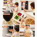 Tiny Land® BistroSwitch Play Kitchen – Children ordering, preparing and serving pretend pizza at the Cream kitchen