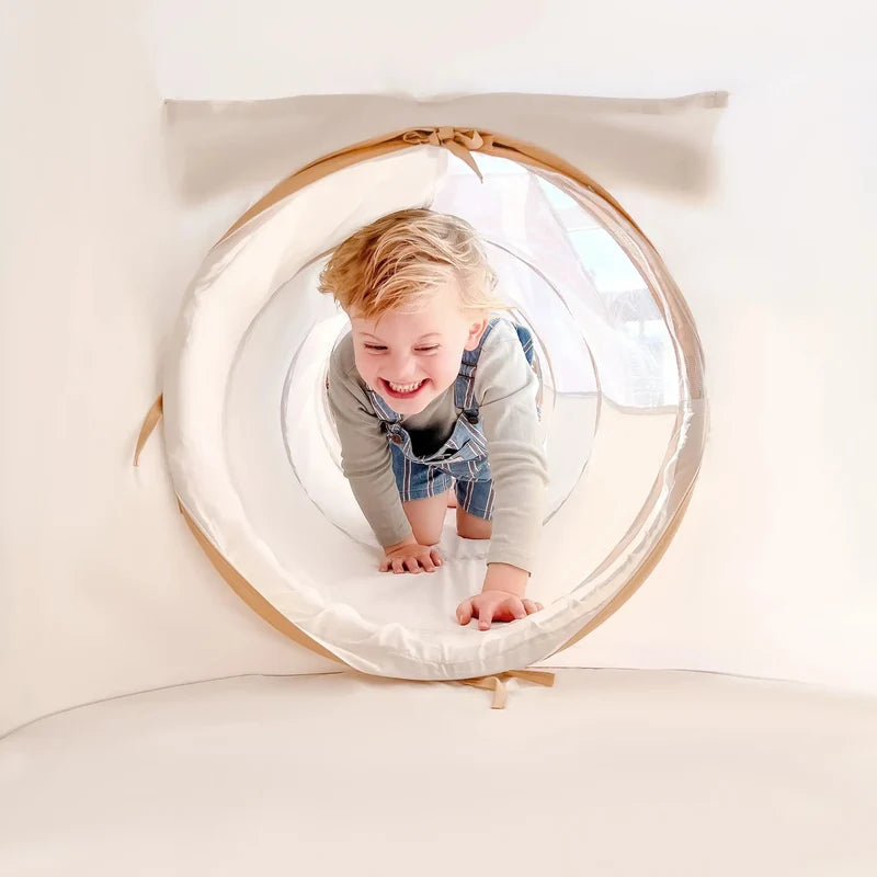 Tiny Land® Discovery 5-in-1 Play Tunnel With no Balls – foldable play tunnel feature view