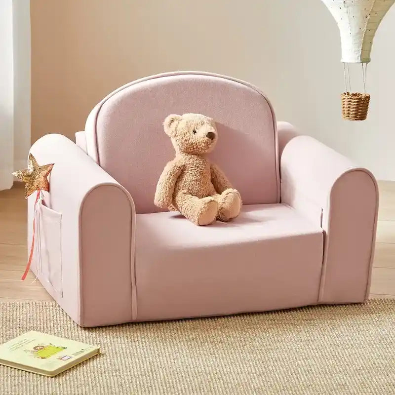 Tiny Land® GentleSnug Kid Chair – Pink kids chair reading nook