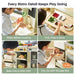Tiny Land® BistroSwitch Play Kitchen – Green kitchen collage of pretend washing, prep, baking and cleanup