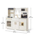 Tiny Land® Play Kitchen with Running Water - Iconic Aqua Kitchen in Cream – child using play kitchen
